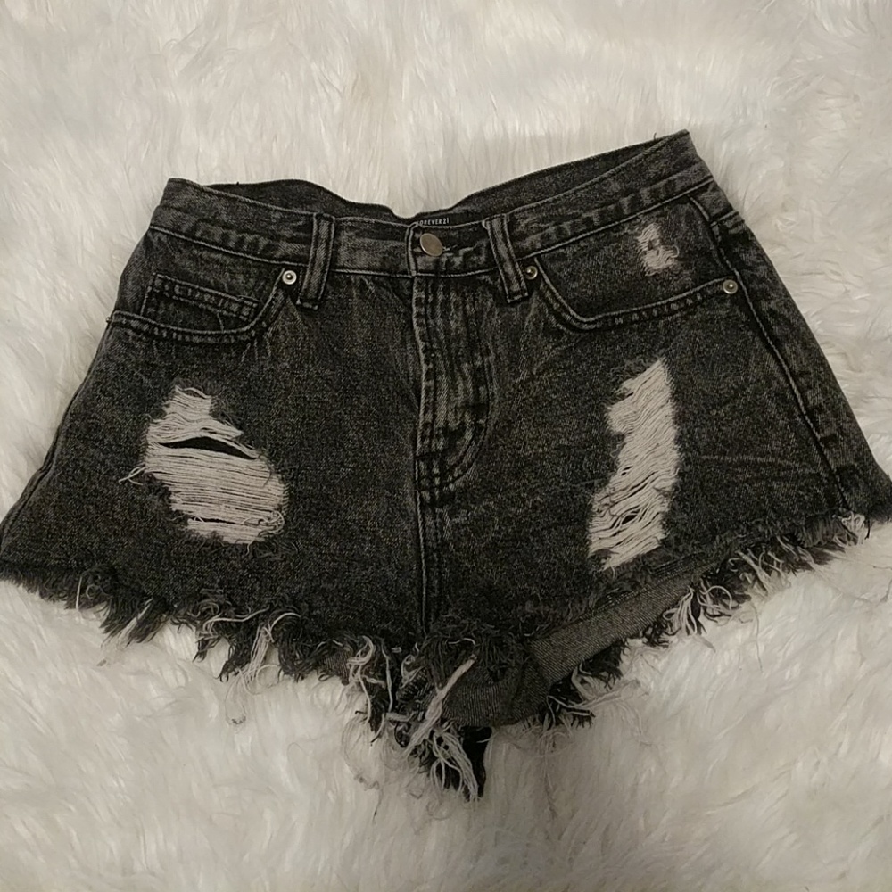 Forever 21 high-waisted denim shorts
